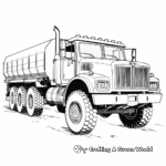Large Army Transport Truck Coloring Pages 3