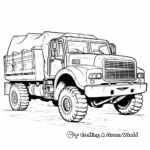 Large Army Transport Truck Coloring Pages 4