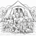 Large Family Camping Coloring Pages 1