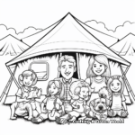 Large Family Camping Coloring Pages 3