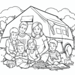 Large Family Camping Coloring Pages 4