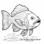 Large Mouth Bluegill Fish Coloring Pages 3