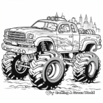 Large-scale City Patrol Police Monster Truck Coloring Pages 2