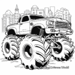 Large-scale City Patrol Police Monster Truck Coloring Pages 4