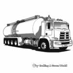 Large Water Tanker Truck Coloring Sheets 1