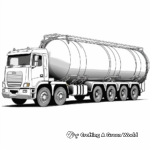Large Water Tanker Truck Coloring Sheets 3