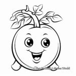 Learn to Draw with Vegetable and Fruit Coloring Pages 1