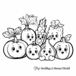 Learn to Draw with Vegetable and Fruit Coloring Pages 3