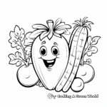 Learn to Draw with Vegetable and Fruit Coloring Pages 4