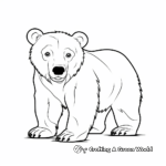 Learning with Polar Bears: Educational Coloring Pages 1