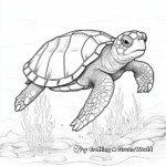 Leatherback Sea Turtle in Ocean Coloring Pages 3