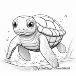 Leatherback Turtle Coloring Sheets 1