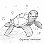 Leatherback Turtle Coloring Sheets 2