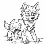 Legendary Minecraft Wolf Dog Coloring Pages 1