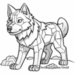 Legendary Minecraft Wolf Dog Coloring Pages 2