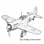 Legendary Spitfire Fighter Jet Coloring Pages 1