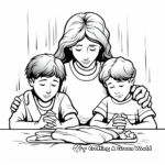 Lenten Prayer, Fasting, and Almsgiving Coloring Pages 3