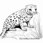 Leopard Gecko in Natural Habitat Coloring Pages 1