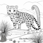 Leopard Gecko with Desert Background Coloring Pages 2