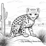 Leopard Gecko with Desert Background Coloring Pages 4