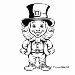 Leprechaun and Rainbow Coloring Pages 1