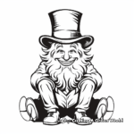 Leprechaun and Rainbow Coloring Pages 2