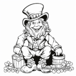 Leprechaun and Rainbow Coloring Pages 4