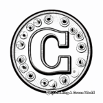 Letter C Coloring Pages Featuring Button-Style Crafts 4