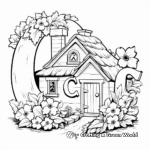 Letter C Coloring Pages: Cozy Cottage Scenes 2