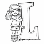 Letter L in Word and Picture Format Coloring Pages 1