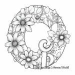 Letter O with Ornaments Coloring Pages: Great for Christmas 1