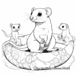 Life Cycle of a Kinkajou Coloring Pages 4