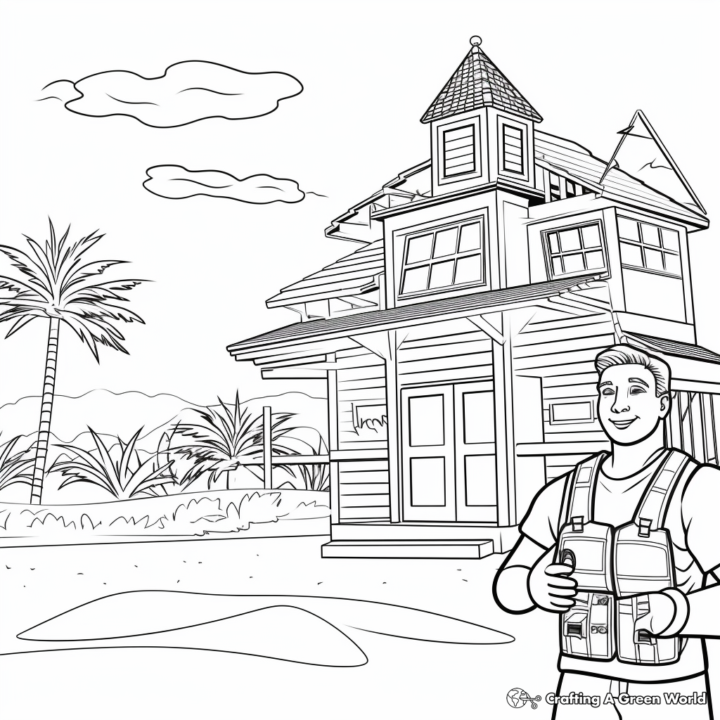 Lifeguard on Duty: Lifeguard Safety Coloring Pages 1