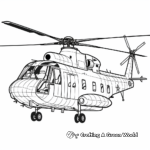 Lifelike Army Helicopter Coloring Pages 1