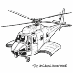 Lifelike Army Helicopter Coloring Pages 2