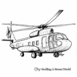 Lifelike Army Helicopter Coloring Pages 3