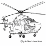 Lifelike Army Helicopter Coloring Pages 4