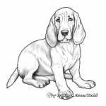 Lifelike Basset Hound Coloring Pages 3