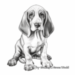 Lifelike Basset Hound Coloring Pages 4