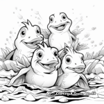 Light-hearted Platypus Family Coloring Pages 2