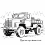 Light Utility Army Truck Coloring Pages 1