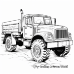Light Utility Army Truck Coloring Pages 2