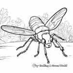 Lightning Bug in its Habitat Coloring Pages 1