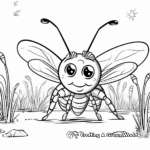 Lightning Bug in its Habitat Coloring Pages 2