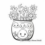 Lily Vase Coloring Pages for Kids 1