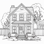 Line Art Tiny House Coloring Pages 3