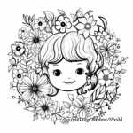 Lisa's Whimsical Floral Wreath Coloring Pages 3