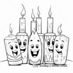 Lively Kwanzaa Candles Coloring Pages 1