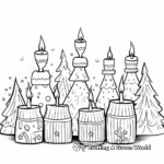 Lively Kwanzaa Candles Coloring Pages 3