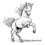 Lively Line Dance Unicorn Coloring Pages 1